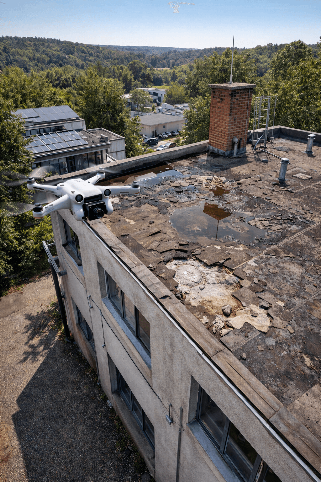 Kontrola střechy objektu